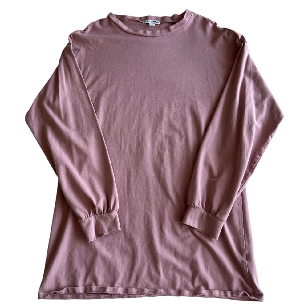 Fashion Nova Paparazzi Long Sleeve Top - Small, Dusty Mauve